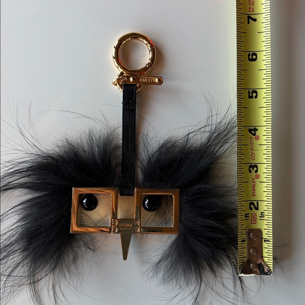 Fendi Black and Gold Monster Bag Charm - Picture 6 of 7